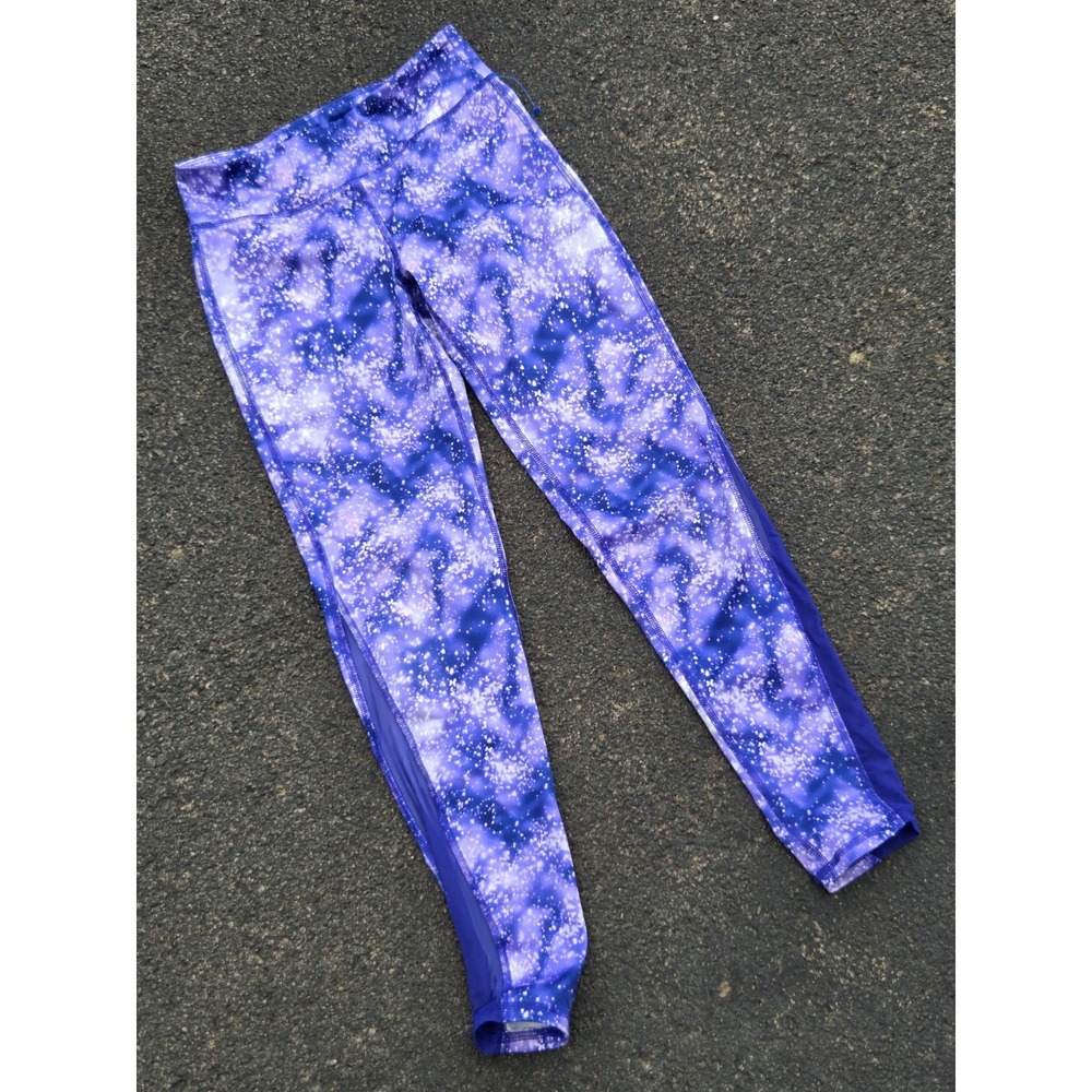 Old Navy Active Go Dry Womens Sz L 10 12 Galaxy Purple Leggings Athleisure